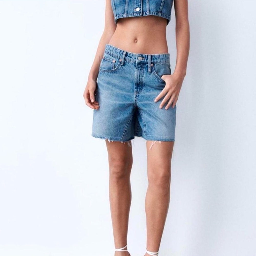 Zara Blue Denim Shorts